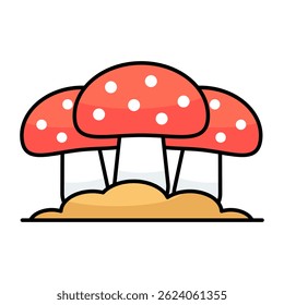 Modern design icon of mushroom