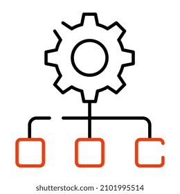 Modern design icon of network setting

