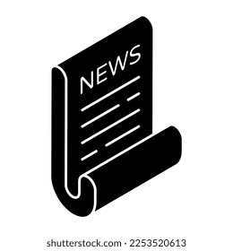 Moderne Design-Ikone der Zeitung 
