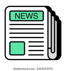 Modern design icon of newspaper