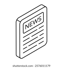Modern design icon of newspaper