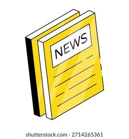 Modern design icon of newspaper 