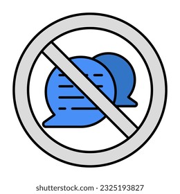 Modern design icon of no chat