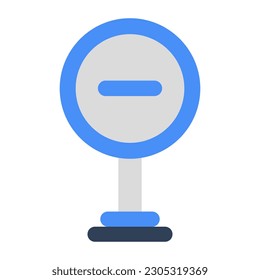 Modern design icon of no entry sign board 