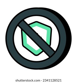 Modernes Design-Symbol ohne Sicherheit