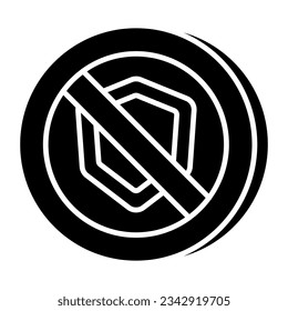 Modern design icon of no security