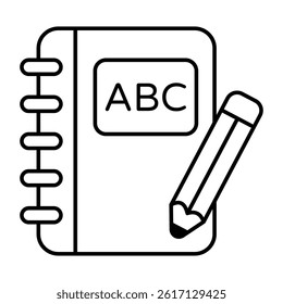 Modern design icon of notebook