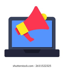 Modern design icon of online announcement