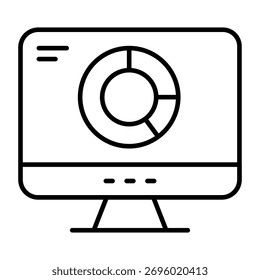 Modern design icon of online data analytics 