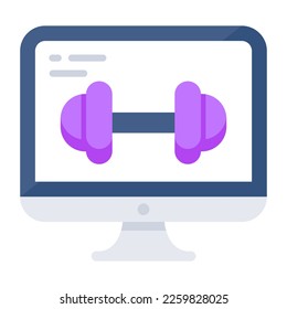 Modern design icon of online gym