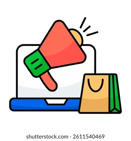 Modern design icon of online shopping promotion
