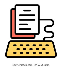 Modern design icon of online test

