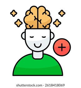Modern design icon of open mind