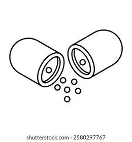 Modern design icon of open pill