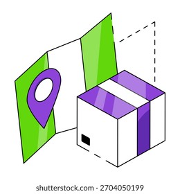 Modern design icon of package location 