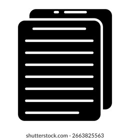 Ícone de design moderno de papéis