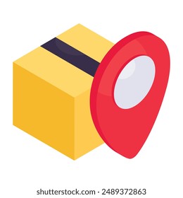 Modern design icon of parcel location