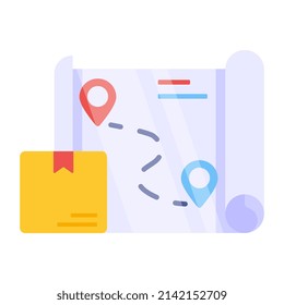 Modern design icon of parcel tracking 

