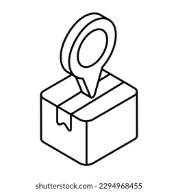 Modernes Design-Symbol für Paketverfolgung 