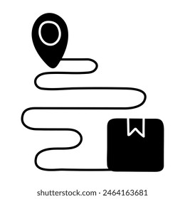 Modernes Design-Icon der Paketverfolgung 

