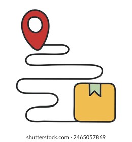 Modern design icon of parcel tracking 

