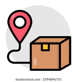 Modern design icon of parcel tracking