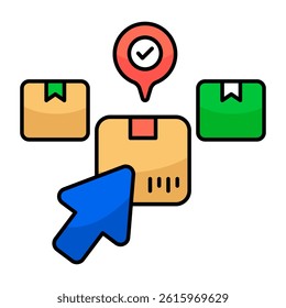Modern design icon of parcel tracking