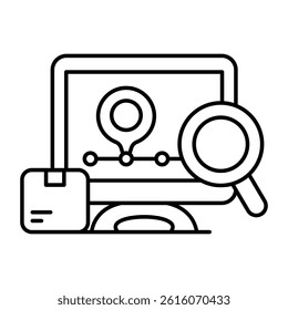 Modern design icon of parcel tracking
