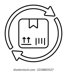 Modernes Design-Symbol für Paketaktualisierung 
