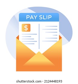 Modern design icon of pay slip

