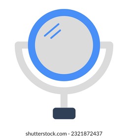 Modern design icon of pedestal mirror 