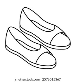 Modern design icon of peep toe