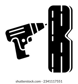 Icono de diseño moderno de perforador