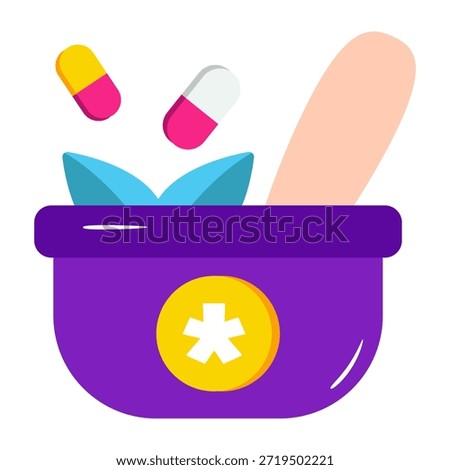 Modern design icon of pestle mortar