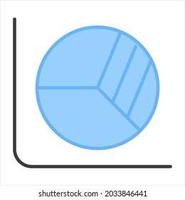 A modern design icon of pie chart