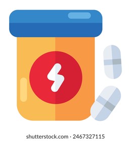 Modern design icon of pills jar