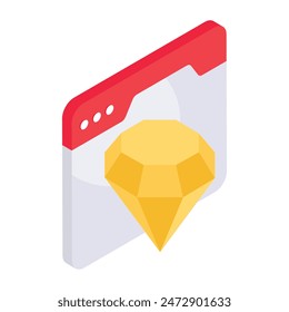 Modern design icon of precious website