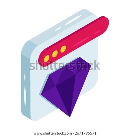 Modern design icon of precious website