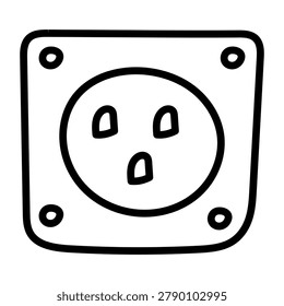 Modern design icon of receptacle 