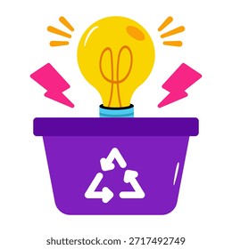 Modern design icon of renewable idea 