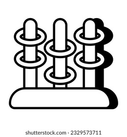 Modern design icon of ring toss game