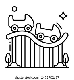 Modern design icon of roller coaster