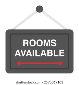 Modern design icon of room available board