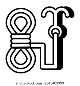 Modern design icon of rope