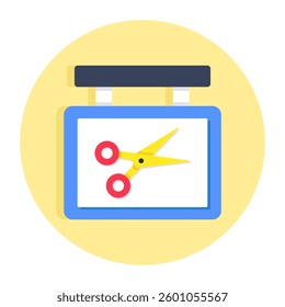 Modern design icon of salon board
