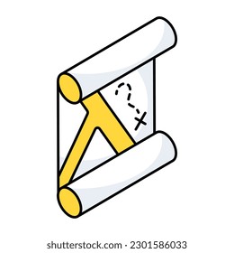 Modern design icon of scroll letter 