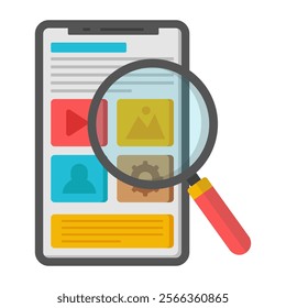 Modern design icon of search content
