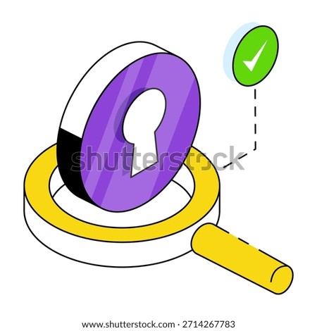Modern design icon of search lock 