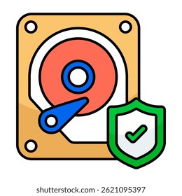Modern design icon of secure floppy disk