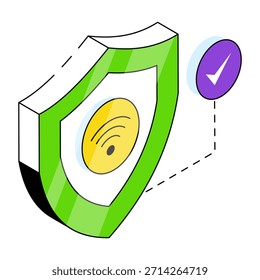 Modernes Design Symbol für sicheres WiFi 